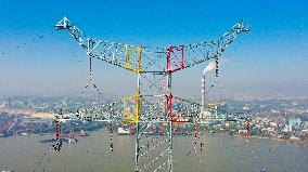 Transmission Towers Across The Yangtze River Upgrade