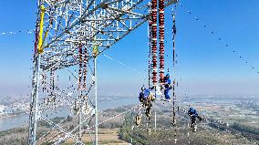 Transmission Towers Across The Yangtze River Upgrade