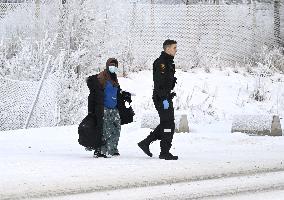 Finland - Russia - Salla border station - migrants