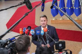 Xavier Bettel PM Of Luxembourg Arrives At The European Council Summit