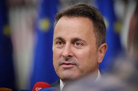 Xavier Bettel PM Of Luxembourg Arrives At The European Council Summit