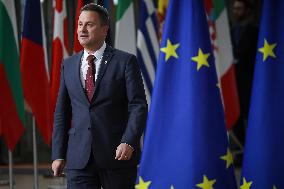 Xavier Bettel PM Of Luxembourg Arrives At The European Council Summit