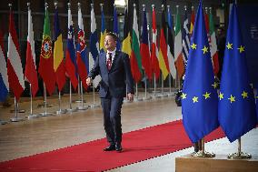 Xavier Bettel PM Of Luxembourg Arrives At The European Council Summit