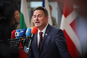 Xavier Bettel PM Of Luxembourg Arrives At The European Council Summit