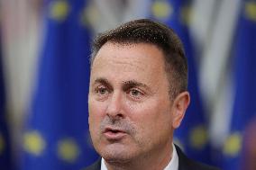 Xavier Bettel PM Of Luxembourg Arrives At The European Council Summit