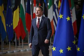 Xavier Bettel PM Of Luxembourg Arrives At The European Council Summit