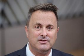 Xavier Bettel PM Of Luxembourg Arrives At The European Council Summit