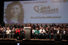 Clara Brugada  Pre-Campaign Rally For Head Of Government Of Mexico City