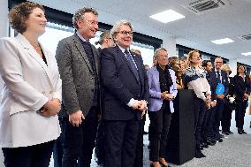 PM Borne Inaugurated The Simone Veil Building - Strasbourg