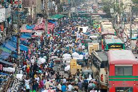 Traffic Jam In Dhaka City