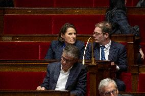 Session of questions to the government at the French National Assembly - Paris
