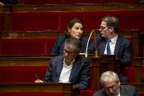 Session of questions to the government at the French National Assembly - Paris