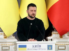 Briefing by Volodymyr Zelenskyy, Maia Sandu and Charles Michel