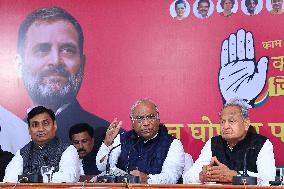 Congress Releases Manifesto For Rajasthan Polls In Jaipur