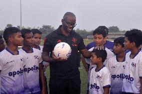 Louis Saha Attends Sports Clinic For Children - India