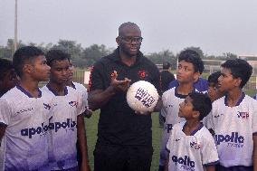 Louis Saha Attends Sports Clinic For Children - India
