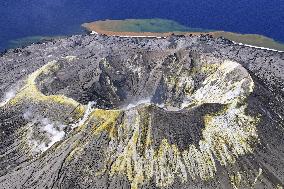 Volcanic island Nishinoshima in Japan