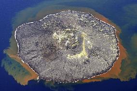 Volcanic island Nishinoshima in Japan
