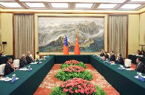 CHINA-BEIJING-ZHAO LEJI-SAMOAN LEGISLATIVE ASSEMBLY SPEAKER-MEETING(CN)