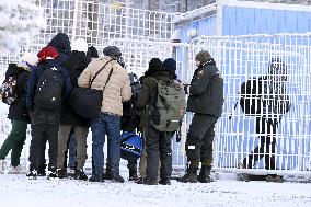 Finland - Russia - Salla border station - migrants