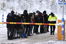 Finland - Russia - Salla border station - migrants