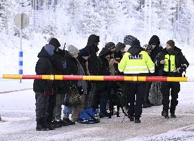 Finland - Russia - Salla border station - migrants