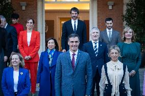 PM Sanchez Meets New Government Cabinet - Madrid