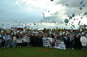 White March For Thomas In Romans-sur-Isere