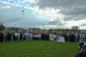 White March For Thomas In Romans-sur-Isere