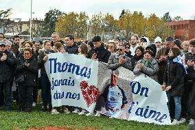 White March For Thomas In Romans-sur-Isere