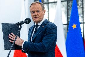 Donald Tusk-  Press Conference In Poland