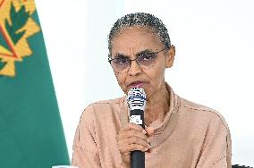 President Of Brazil Luiz Inácio Lula Da Silva And Environment Minister Marina Silva