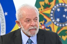 President Of Brazil Luiz Inácio Lula Da Silva And Environment Minister Marina Silva