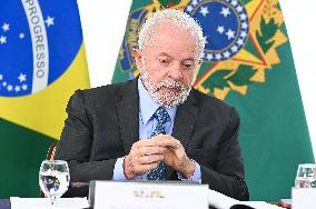 President Of Brazil Luiz Inácio Lula Da Silva And Environment Minister Marina Silva