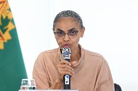 President Of Brazil Luiz Inácio Lula Da Silva And Environment Minister Marina Silva