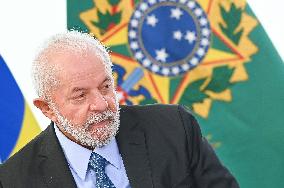 President Of Brazil Luiz Inácio Lula Da Silva And Environment Minister Marina Silva