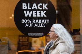 Black Friday Shopping Crowd In Dortmund As Germany Head For Another Poor Economic Recovery