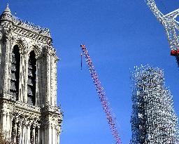Restoration Work At Notre-Dame de Paris