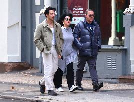 Joe Jonas Out With His Parents  - NYC