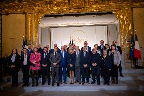 Macron Receives Mayors - Paris