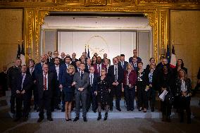 Macron Receives Mayors - Paris