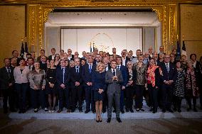 Macron Receives Mayors - Paris