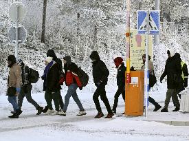 International border crossing at Salla