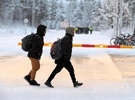 International border crossing at Salla