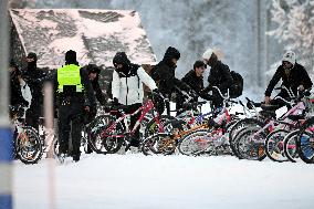 Finland - Russia - Salla border station - migrants