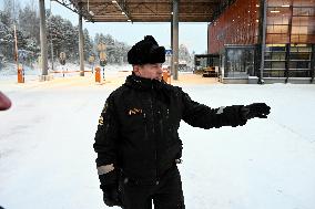 Finland - Russia - Salla border station - migrants