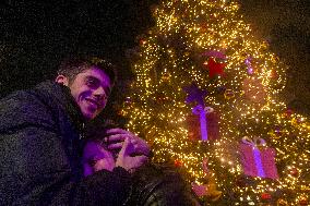 GREECE-ATHENS-CHRISTMAS TREE-ILLUMINATION