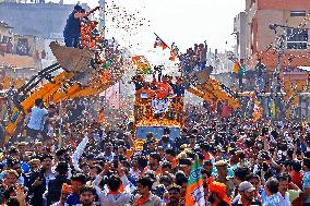 Uttar Pradesh Chief Minister Yogi Adityanath Road Show In Jaipur