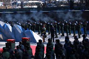 The Burial Ceremony of The Remains of The Tenth Batch of Chinese People's Volunteers in South Korea Held in Shenyang