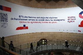 PM Borne Launches The Campain Against Sexist Violences - Paris